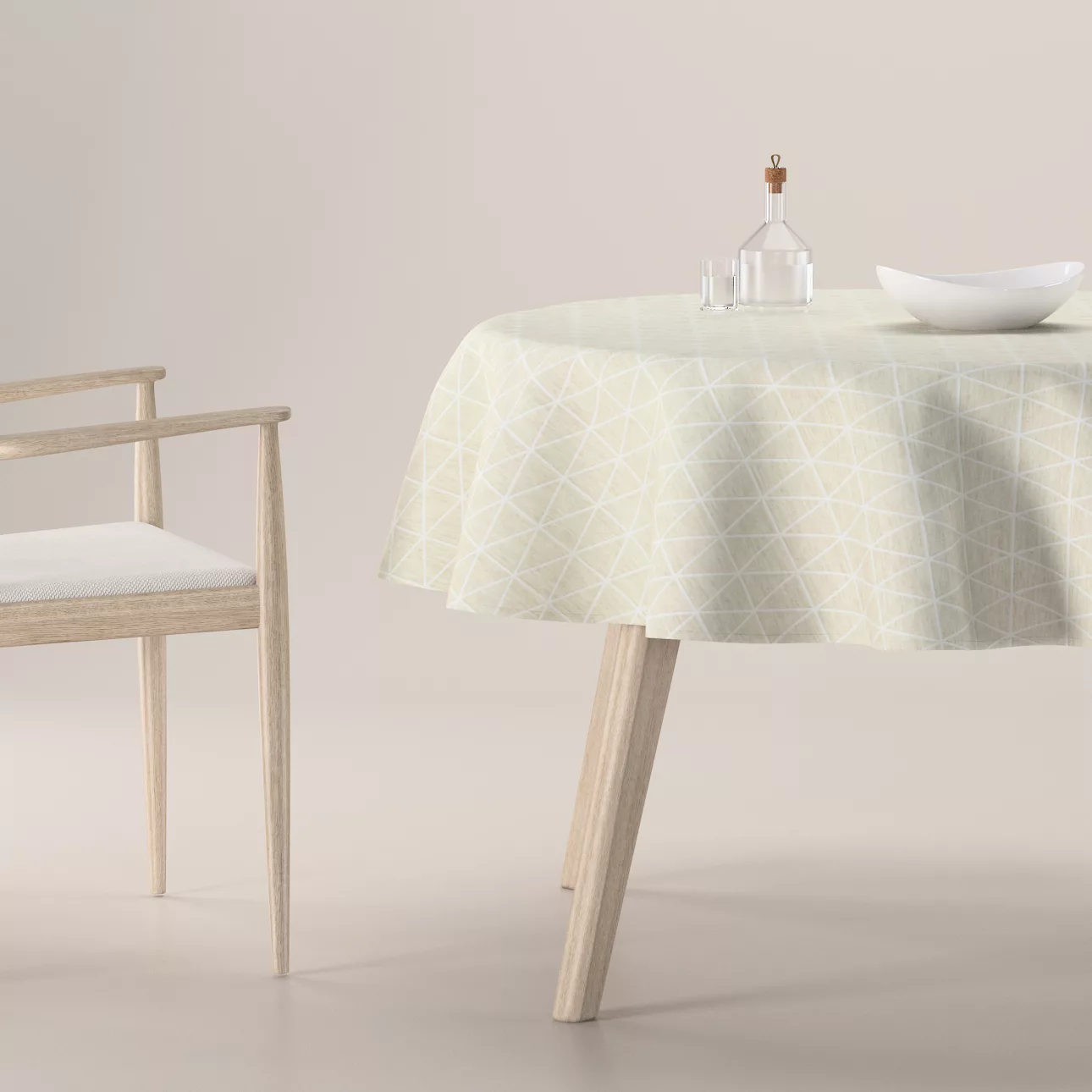 Runde Tischdecke, beige, Sunny (143-49) günstig online kaufen