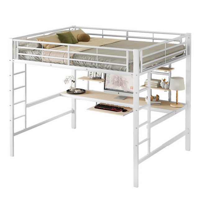 HAUSS SPLOE Bett 140x200 cm mit Schreibtisch und zwei Bücherregalen für Kin günstig online kaufen