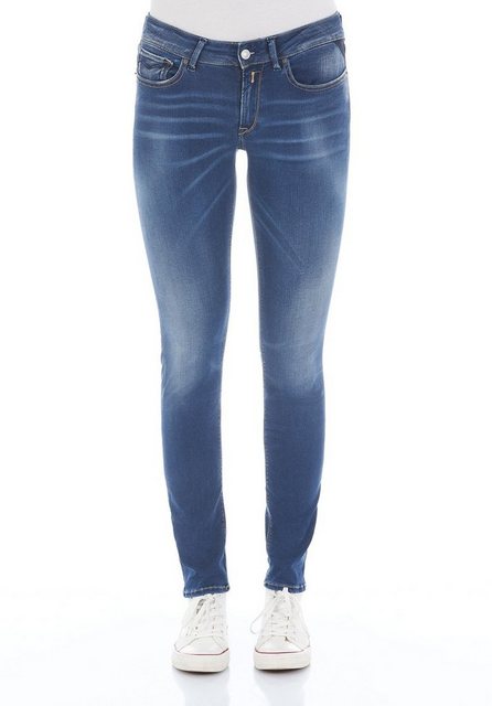 Replay Damen Jeans New Luz Hyperflex - Skinny Fit - Blau - Medium Blue günstig online kaufen