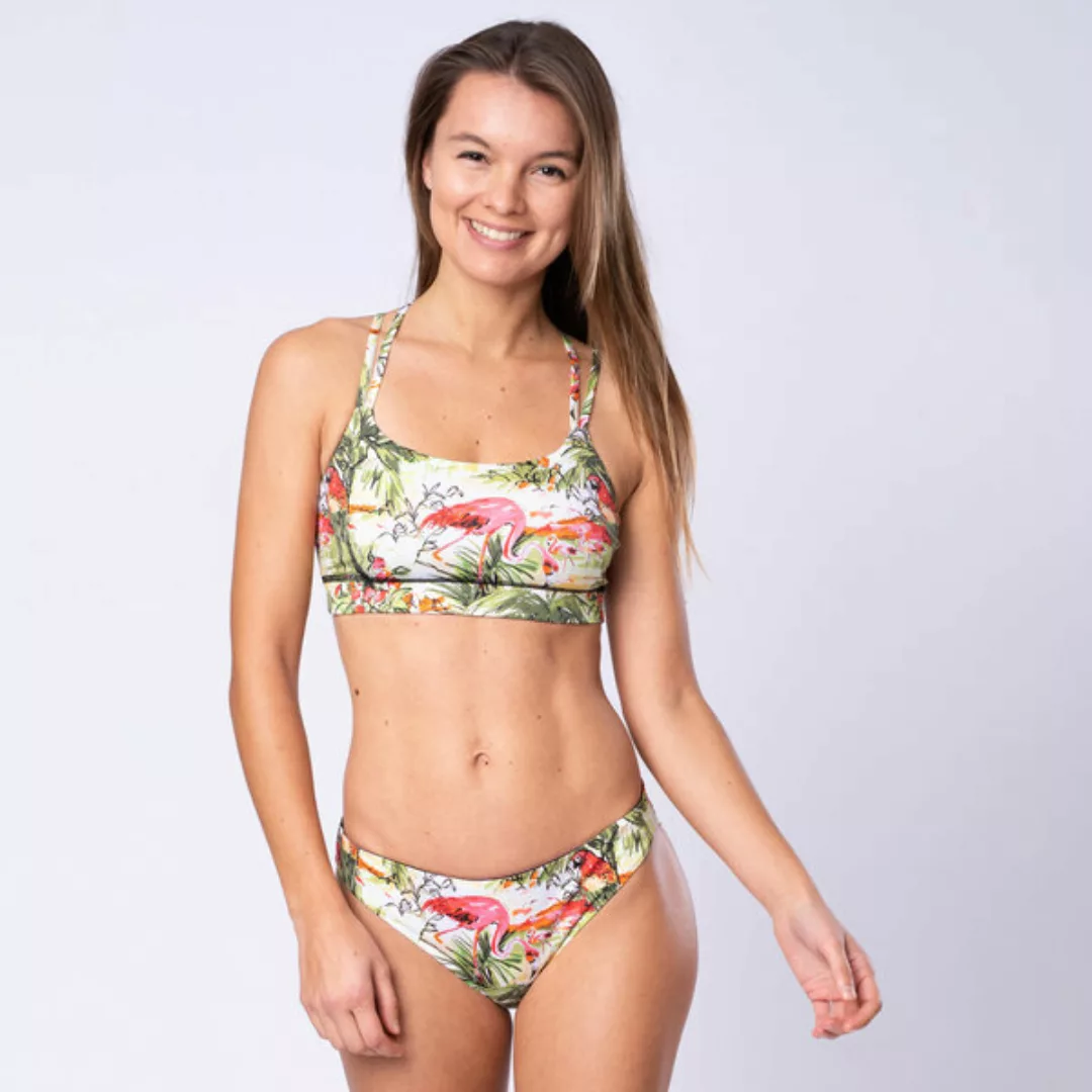 "Flamingo Bunt" - Bikini Hose Slim Zum Wenden günstig online kaufen