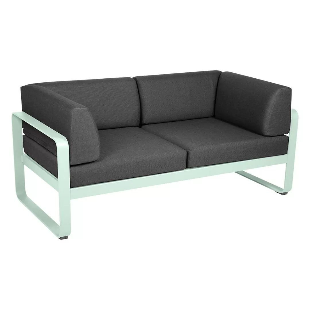 Bellevie 2-Sitzer Club Sofa A7 Gletscherminze A3 Graphitgrau günstig online kaufen