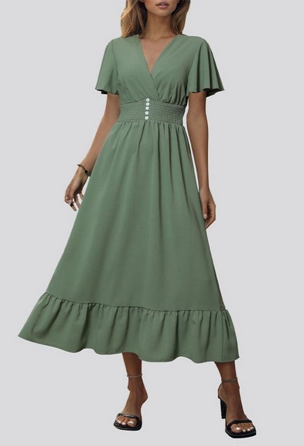 SEGUEN Sommerkleid Sommer Schlanke Taillierte Range Grüne Kleider (Temperam günstig online kaufen
