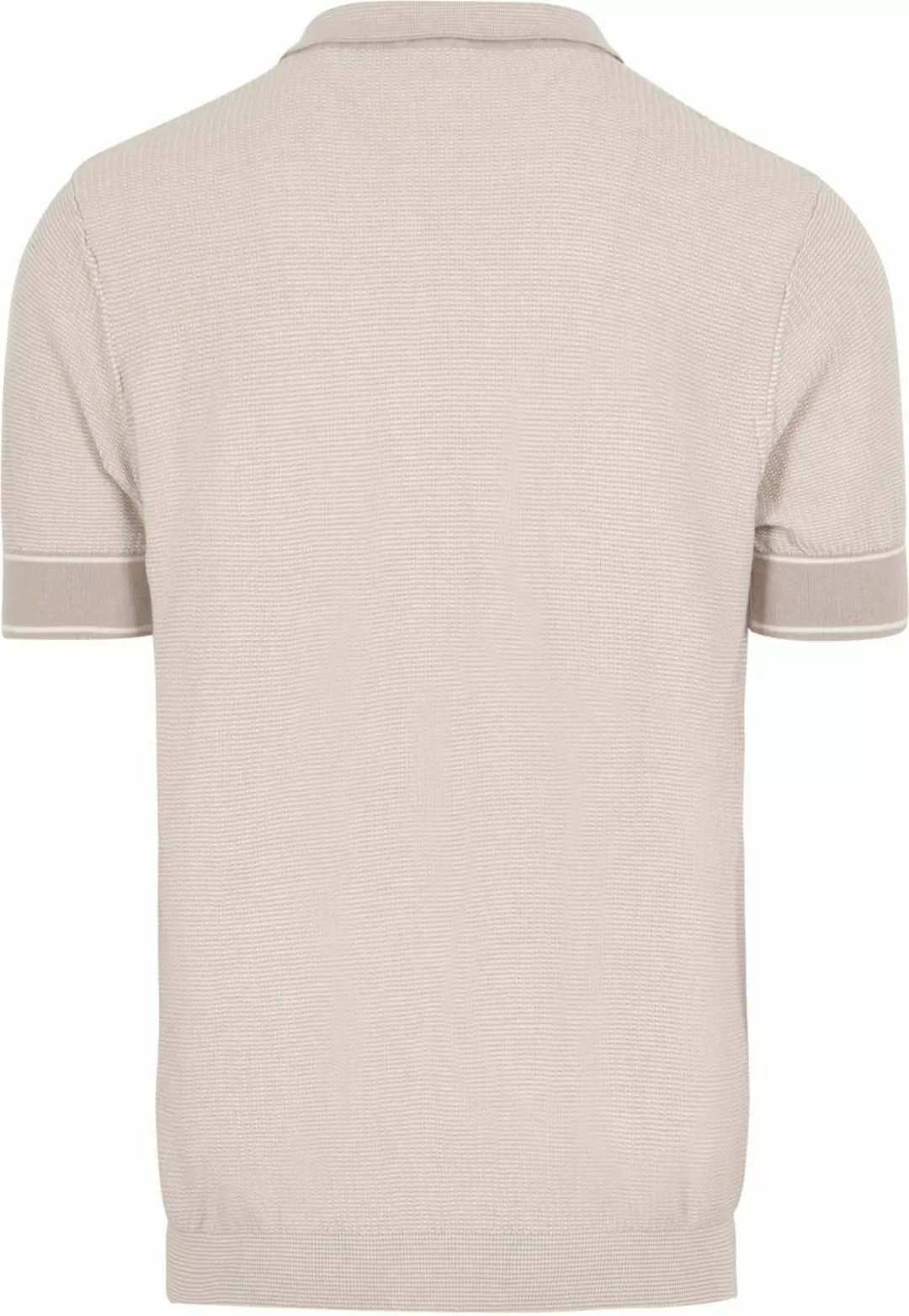 Blue Industry Knitted Polo Shirt Struktur Beige - Größe XXL günstig online kaufen