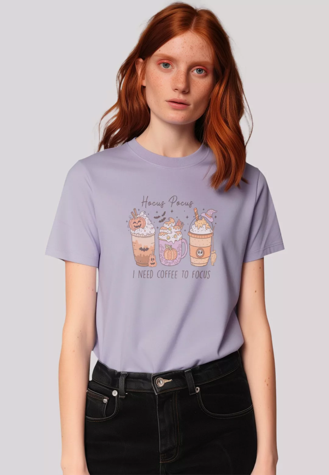 F4NT4STIC T-Shirt "Retro Halloween Hocus Pocus I Need Coffee To Focus", Pre günstig online kaufen