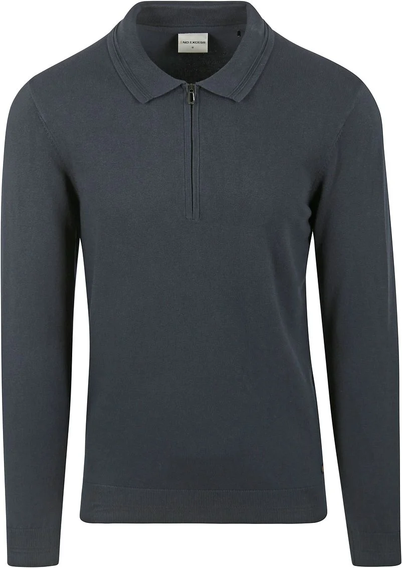 No Excess Pullover Poloshirt Navy - Größe 3XL günstig online kaufen