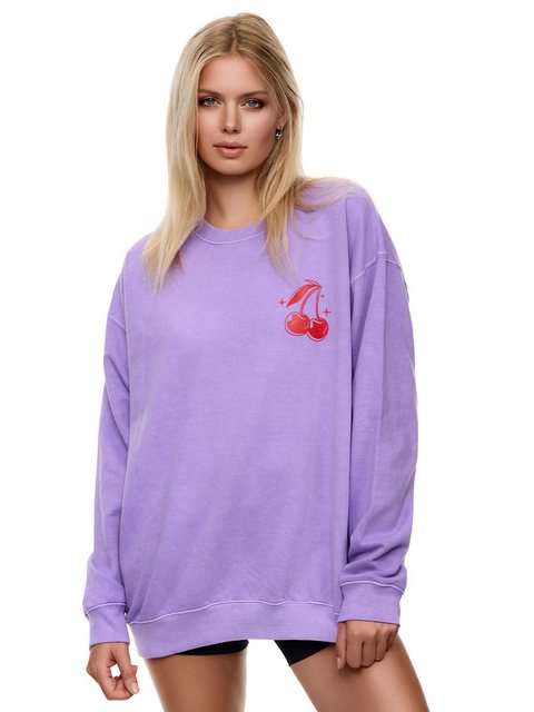 Worldclassca Sweatshirt Worldclassca Oversized Sweatshirt Print Langarm Pul günstig online kaufen