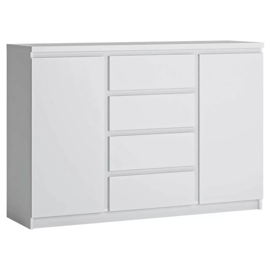 Sideboard 135,4cm in weiß mit 4 Schubladen und 1 Tür FORTALEZA-129, B/H/T c günstig online kaufen