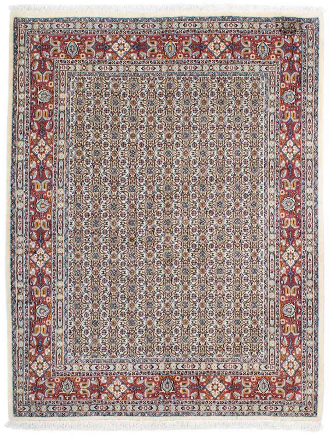 morgenland Wollteppich »Moud Stark Gemustert Beige 198 x 150 cm«, rechtecki günstig online kaufen