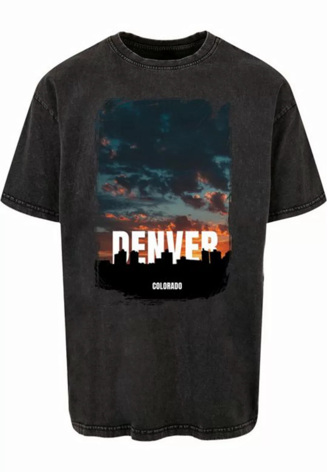 Merchcode T-Shirt Merchcode Herren Denver Acid Washed Heavy Oversize Tee (1 günstig online kaufen