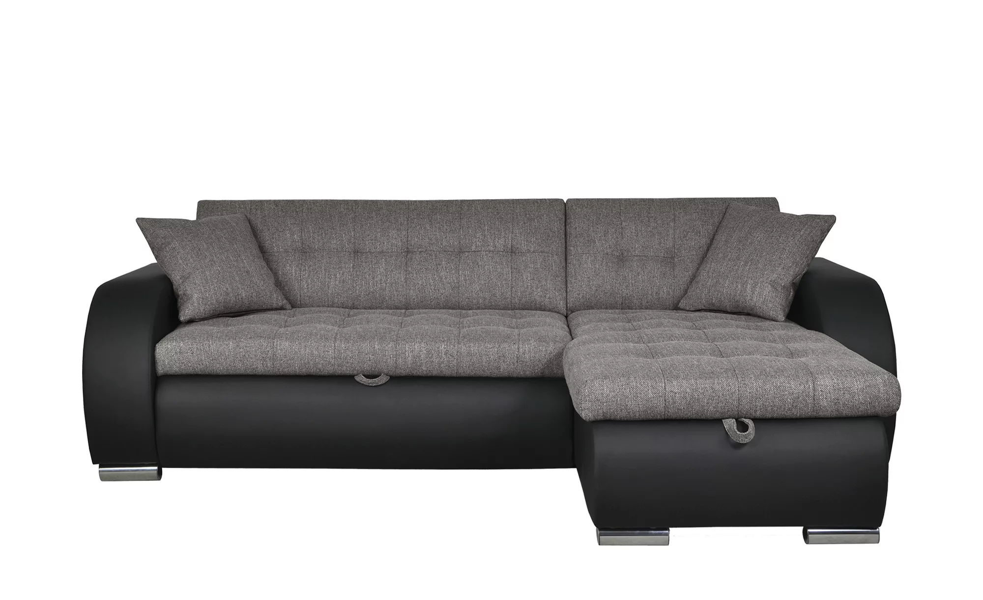 Ecksofa - grau - 242 cm - 80 cm - 161 cm - Polstermöbel > Sofas > Ecksofas günstig online kaufen