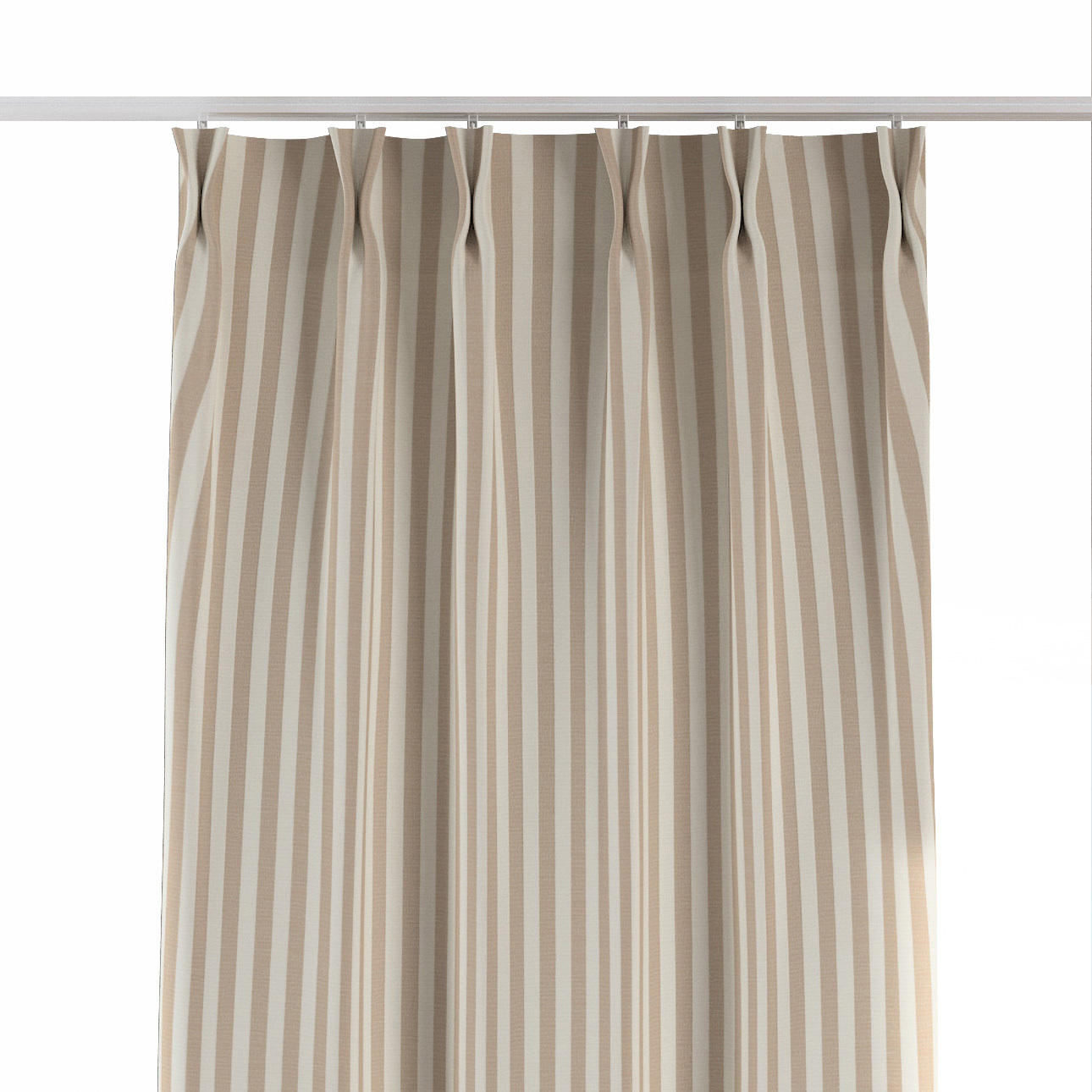 Vorhang mit flämischen 2-er Falten, hellbraun-ecru , Quadro (136-07) günstig online kaufen
