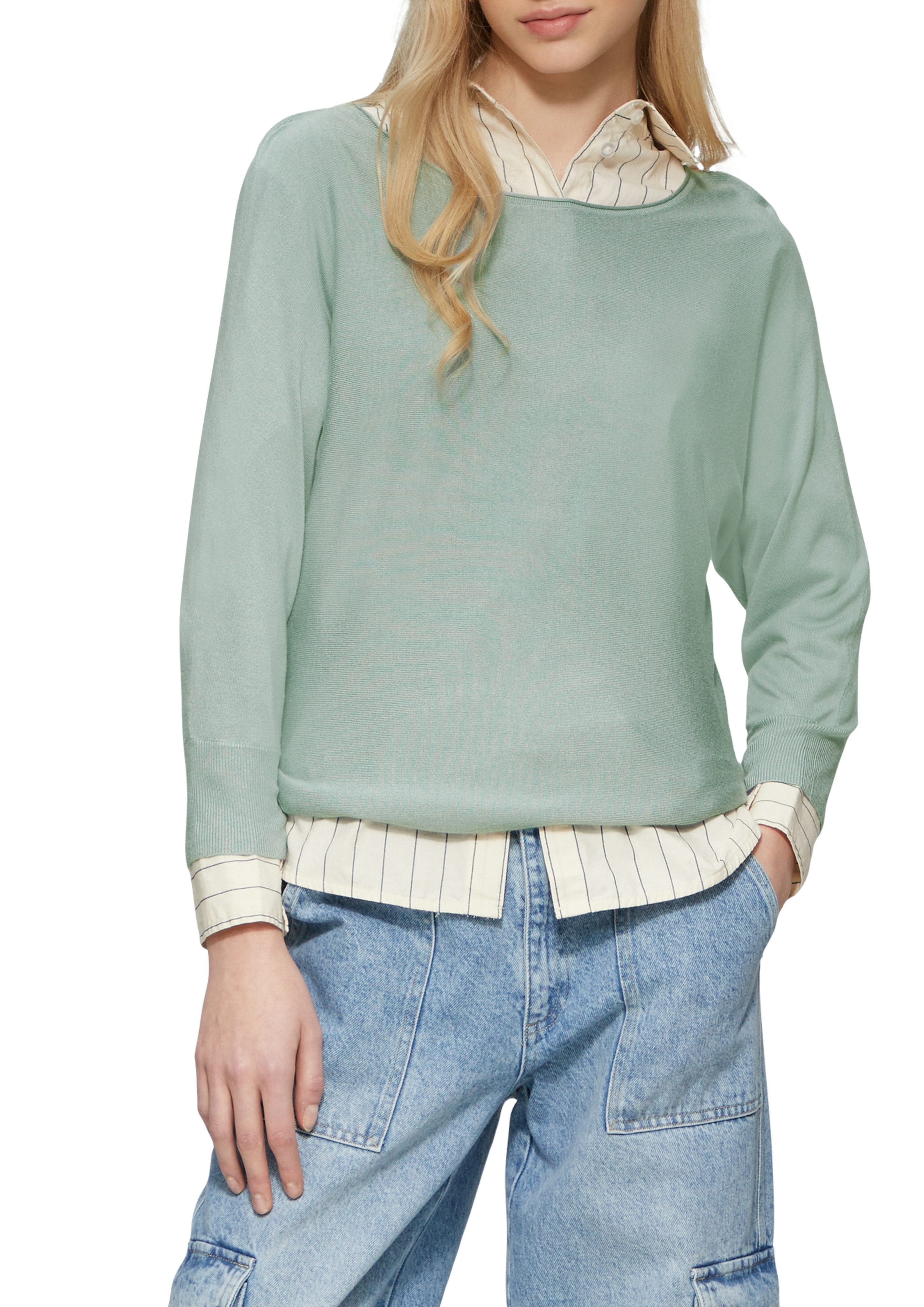 QS Strickpullover mit Rippbündchen günstig online kaufen
