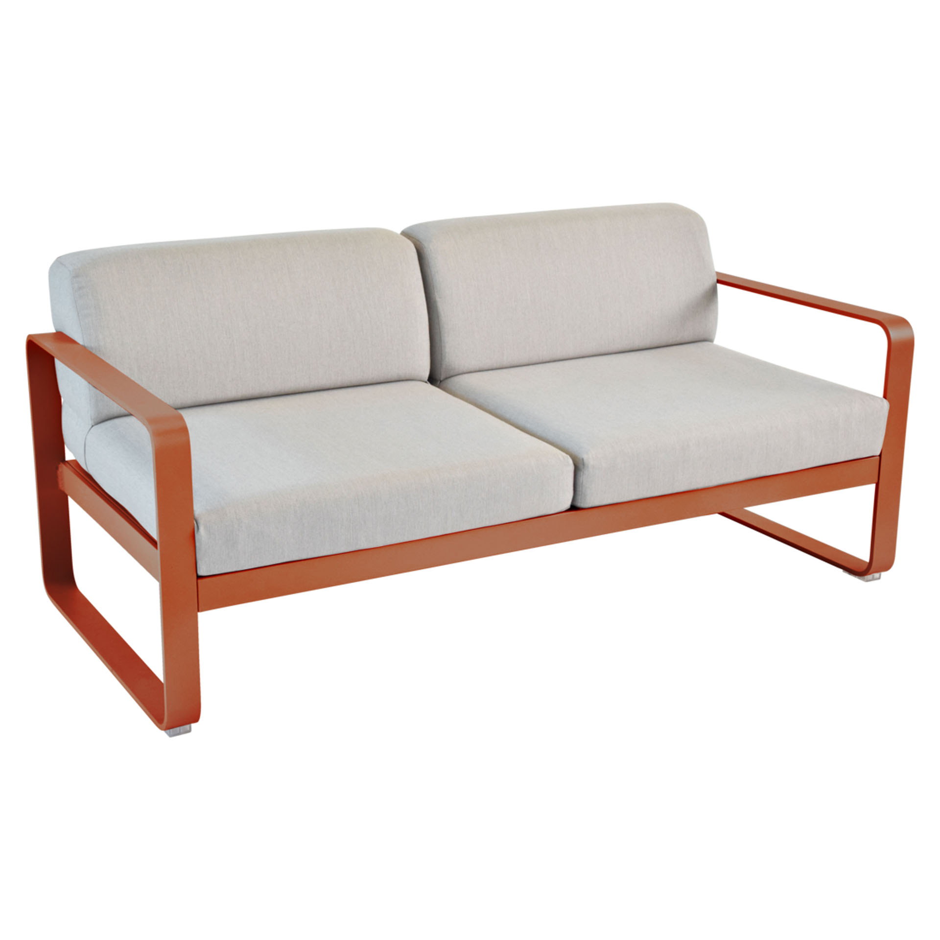 Bellevie Lounge-Sofa 2-Sitzer E2 Kandierte Orange 79 Flanellgrau günstig online kaufen