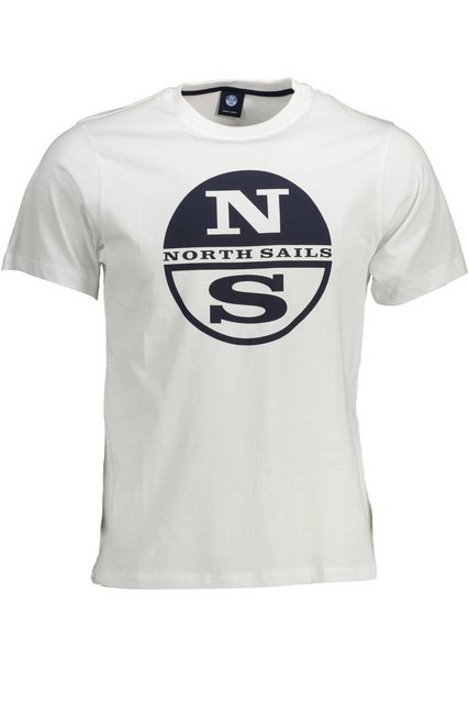 North Sails T-Shirt Herren Kurzarm T-Shirt Weiß aus Naturfasern mit günstig online kaufen