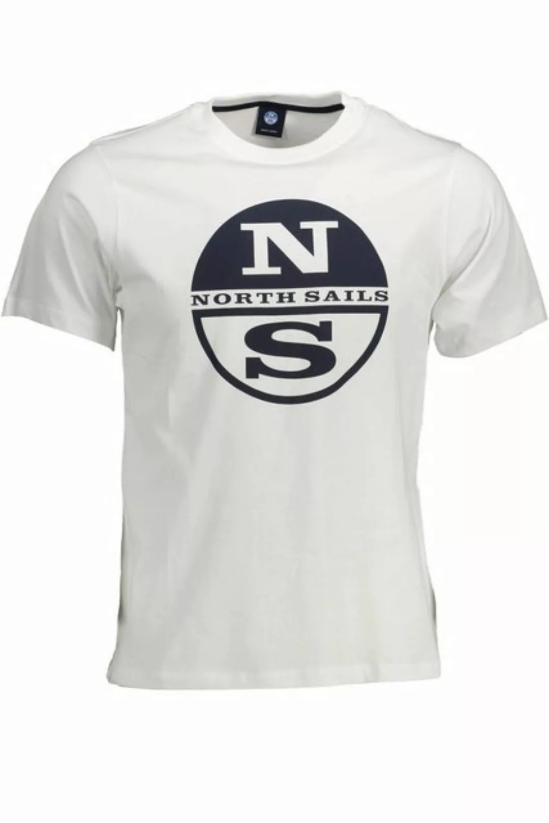 North Sails T-Shirt Herren Kurzarm T-Shirt Weiß aus Naturfasern mit günstig online kaufen