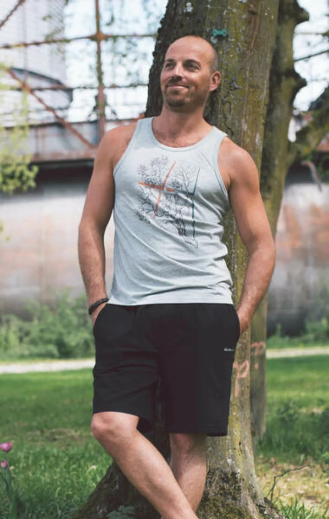 Tanktop Aus Biobaumwolle Fairwear Für Herren "Lavista" In Heather Grey günstig online kaufen