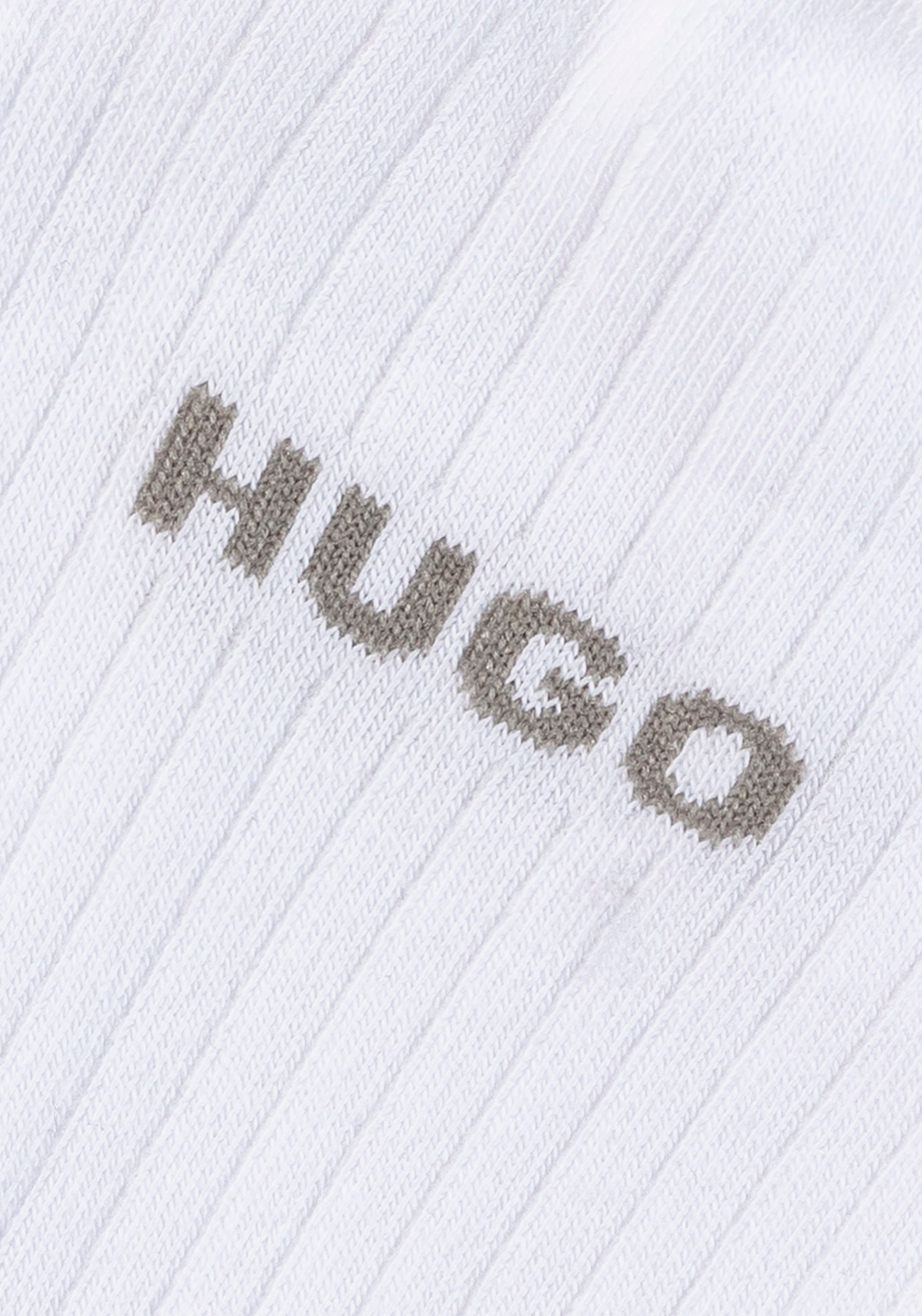 HUGO Underwear Freizeitsocken "2P QS FINE RIB CC", mit großem Logo günstig online kaufen