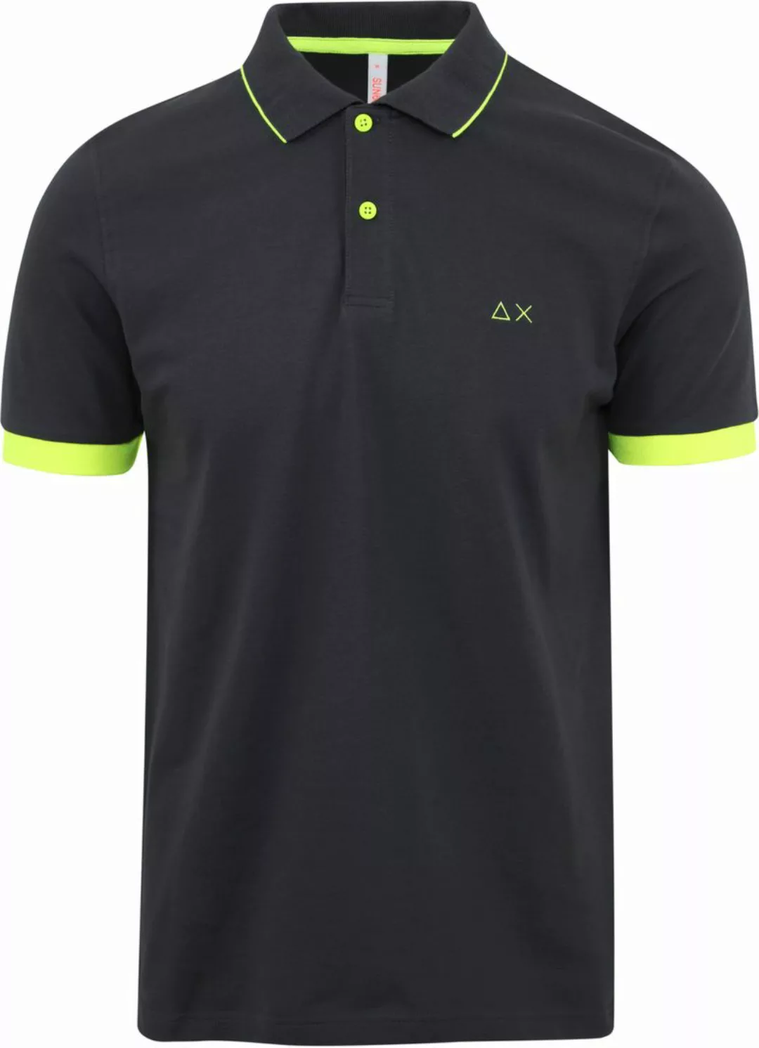 Sun68 Poloshirt Stripe Neongelb-Anthrazit - Größe XXL günstig online kaufen
