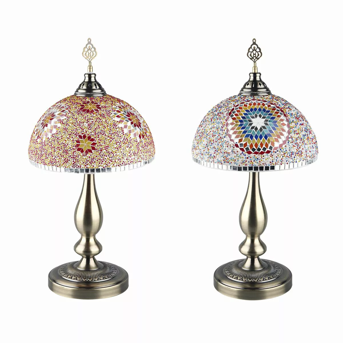 Tischlampe Dkd Home Decor Kristall Mosaik Metall Bunt Araber (30 X 30 X 46 günstig online kaufen