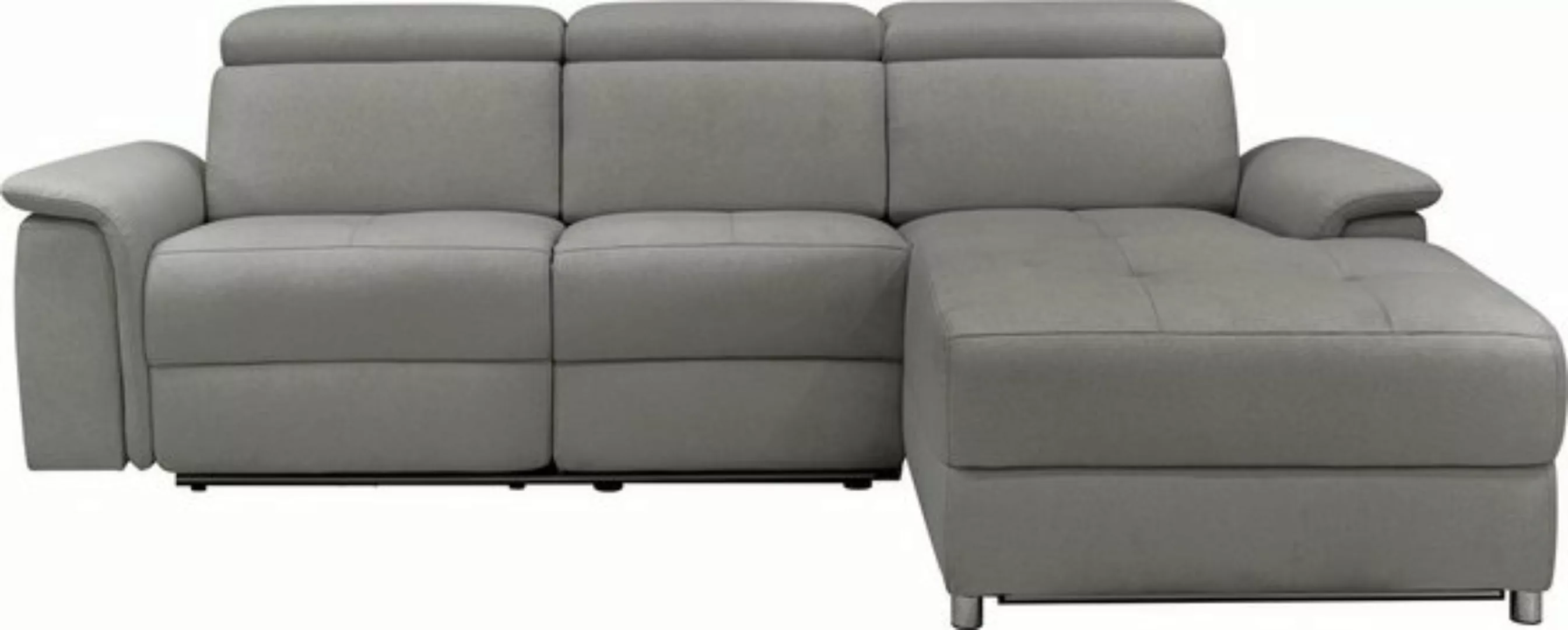 Places of Style Ecksofa "Pareli, L-Form, 259cm,m. Recamiere, Echtleder, Kun günstig online kaufen