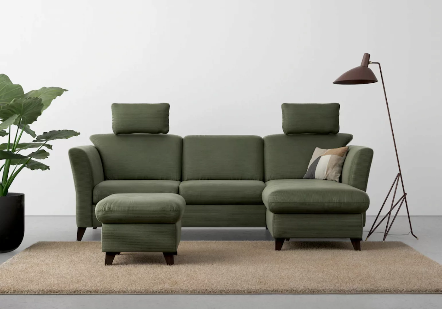 Home affaire Ecksofa "Trelleborg L-Form", wahlweise mit Bettfunktion und Be günstig online kaufen
