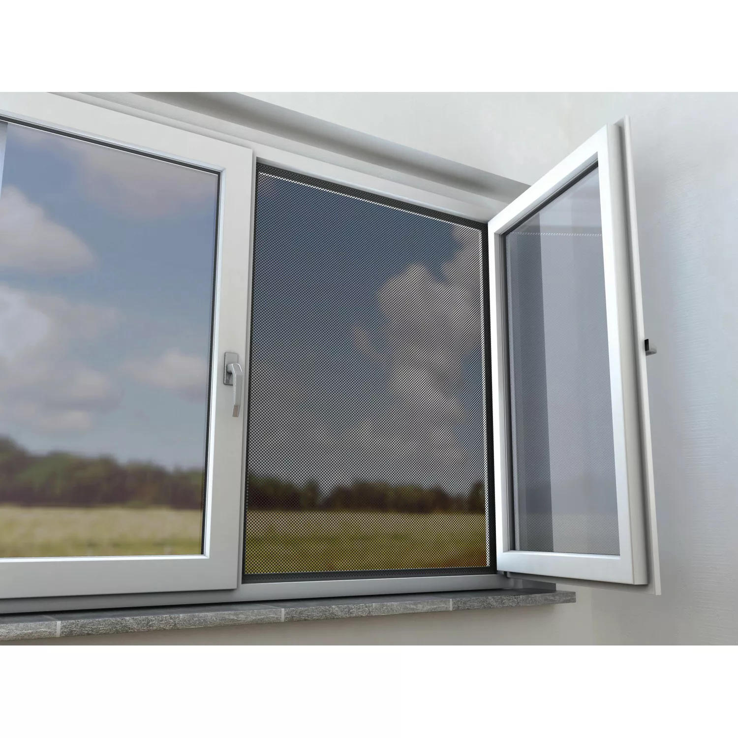 Insektenschutznetz Fenster Anthrazit 100 x 100 cm günstig online kaufen