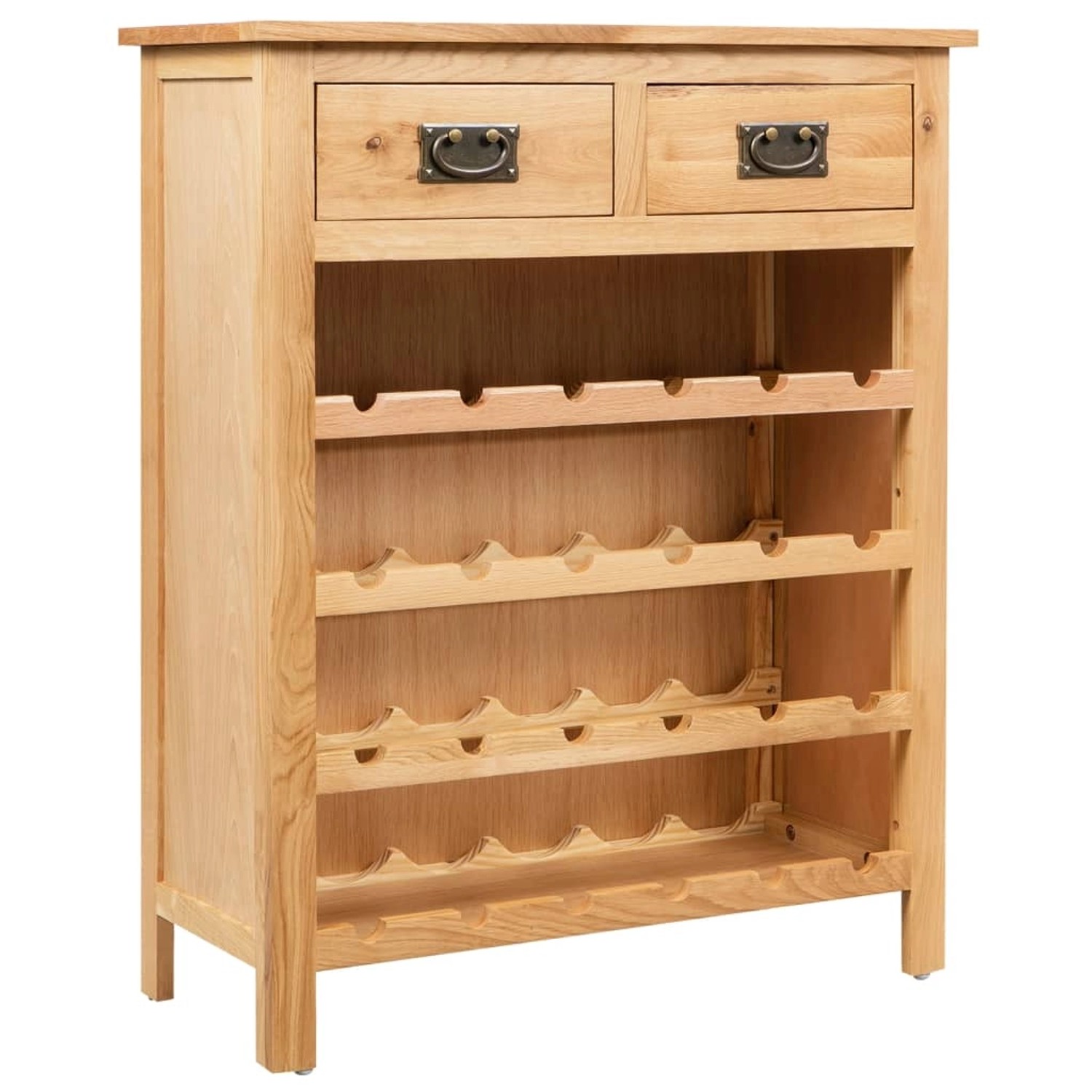 VidaXL Weinschrank 72x32x90 cm Massivholz Eiche günstig online kaufen