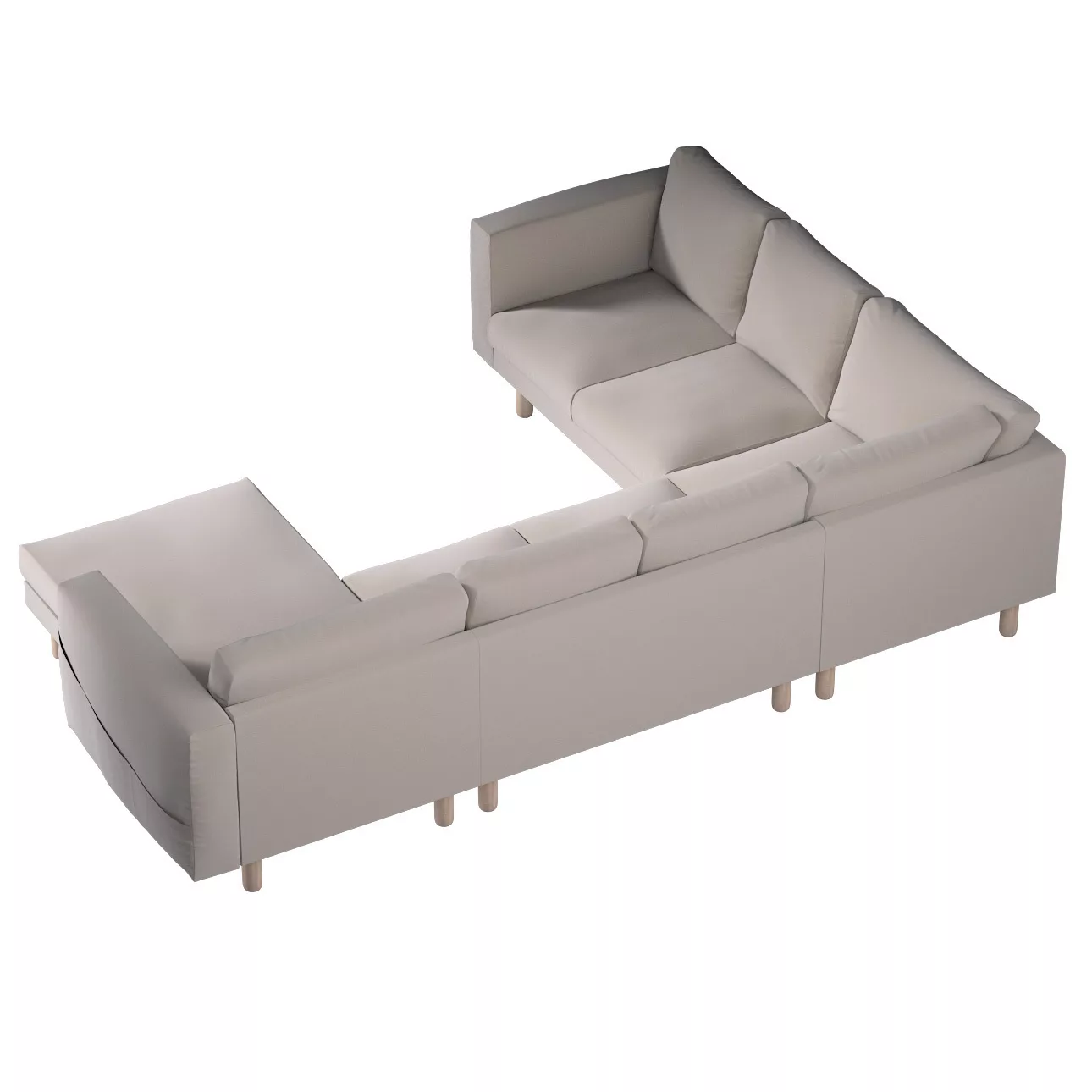 Bezug für Norsborg 5-Sitzer Ecksofa mit Recamiere, beige, Norsborg Bezug fü günstig online kaufen