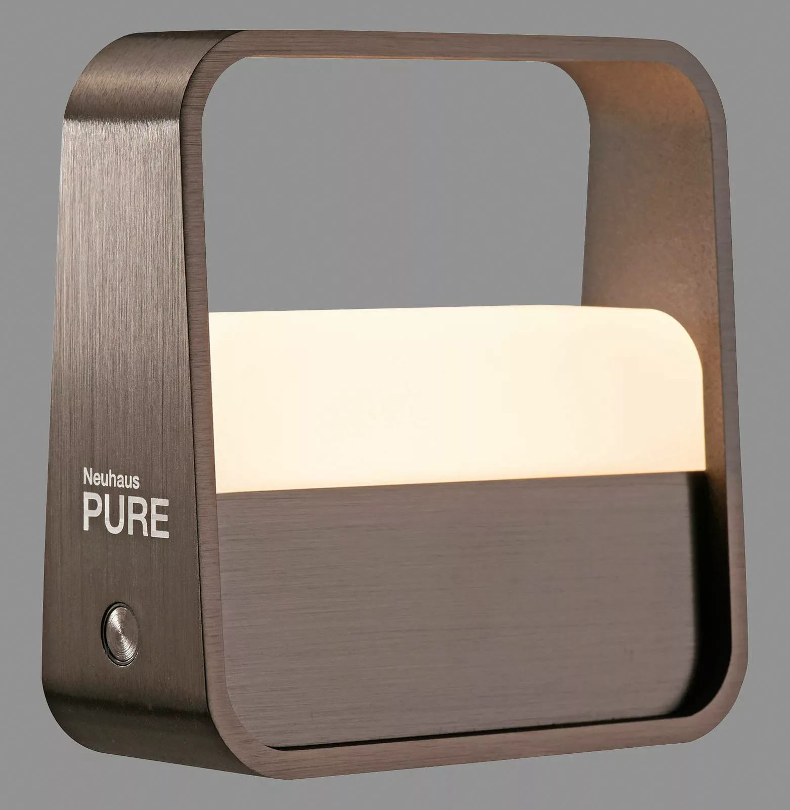 PURE LED-Akku-Tischleuchte Pure Go, braun, Aluminium günstig online kaufen