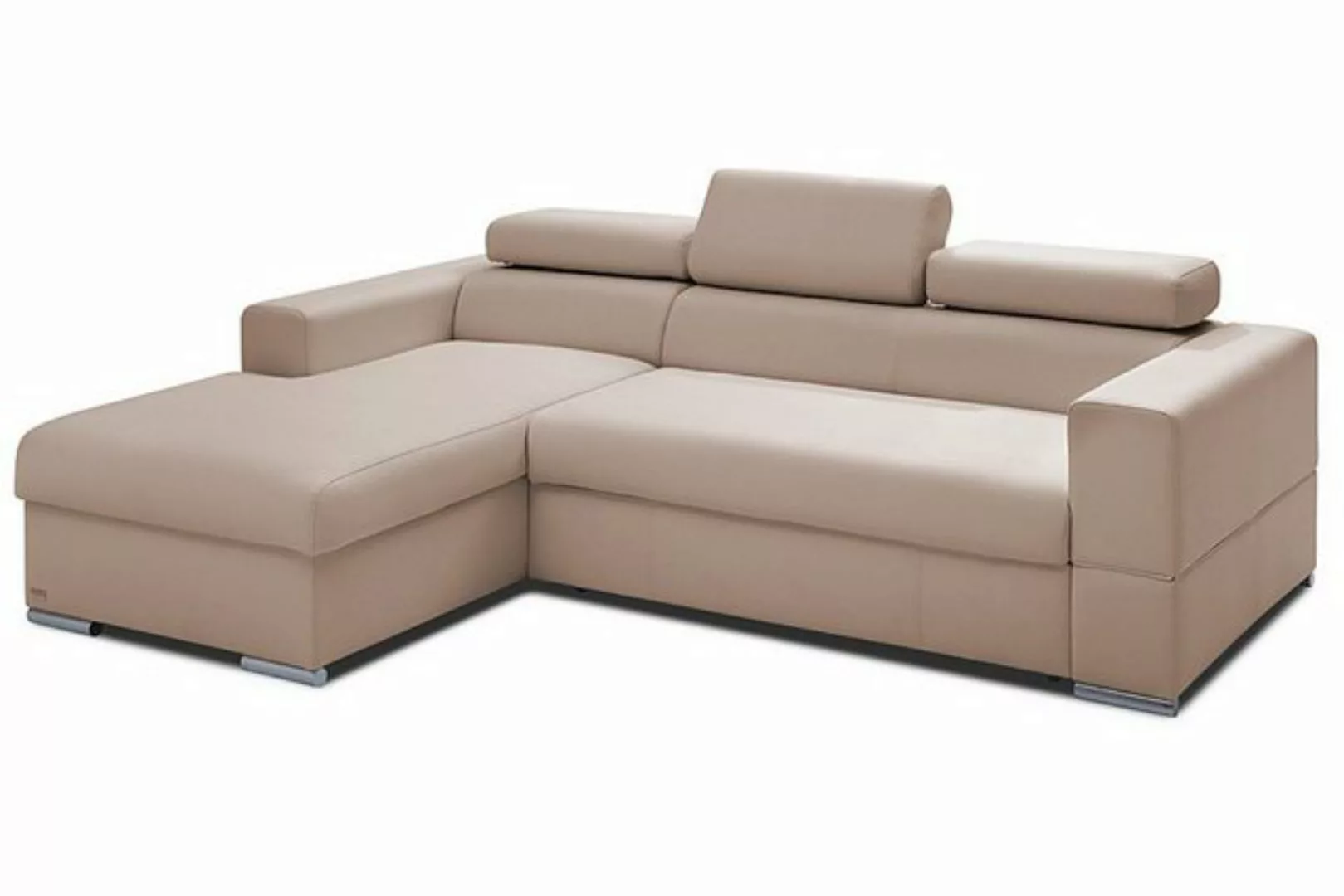 JVmoebel Ecksofa, L-Form Ecksofa Couch Design Polster Modern Textil Bettfun günstig online kaufen