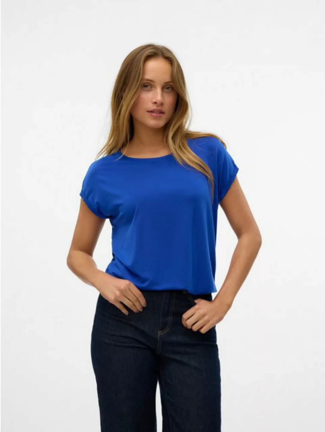 Vero Moda Rundhalsshirt VMAVA PLAIN SS TOP GAJRS NOOS günstig online kaufen