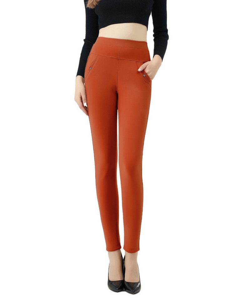 Jepo Leggings Elastische Damenhose Skinny slim Fit bequeme Kürbis XL/XXL Da günstig online kaufen