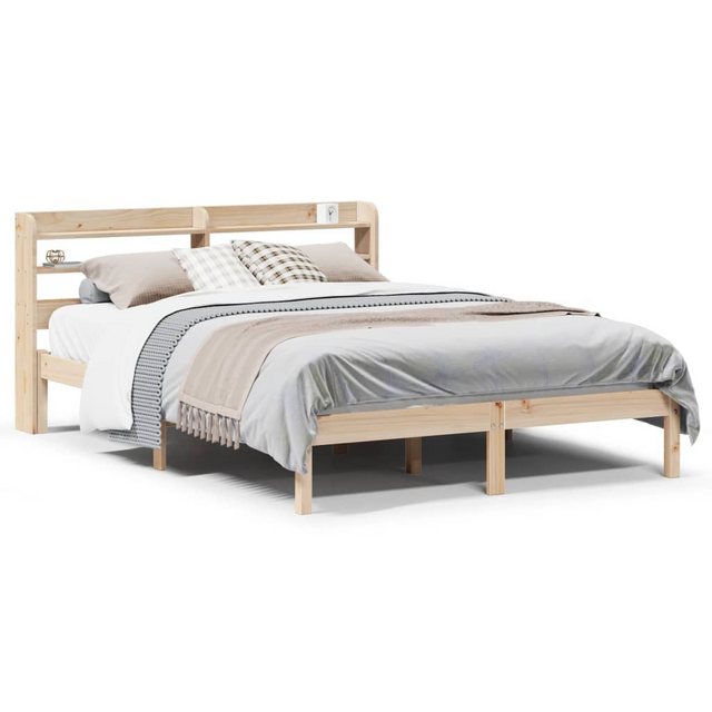 vidaXL Bett, Massivholzbett ohne Matratze 150x200 cm Kiefernholz günstig online kaufen