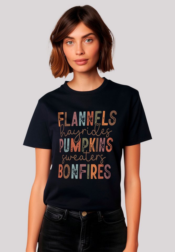 F4NT4STIC T-Shirt "flannels Pumpkins Kürbis bonfires", Premium Qualität, Ha günstig online kaufen