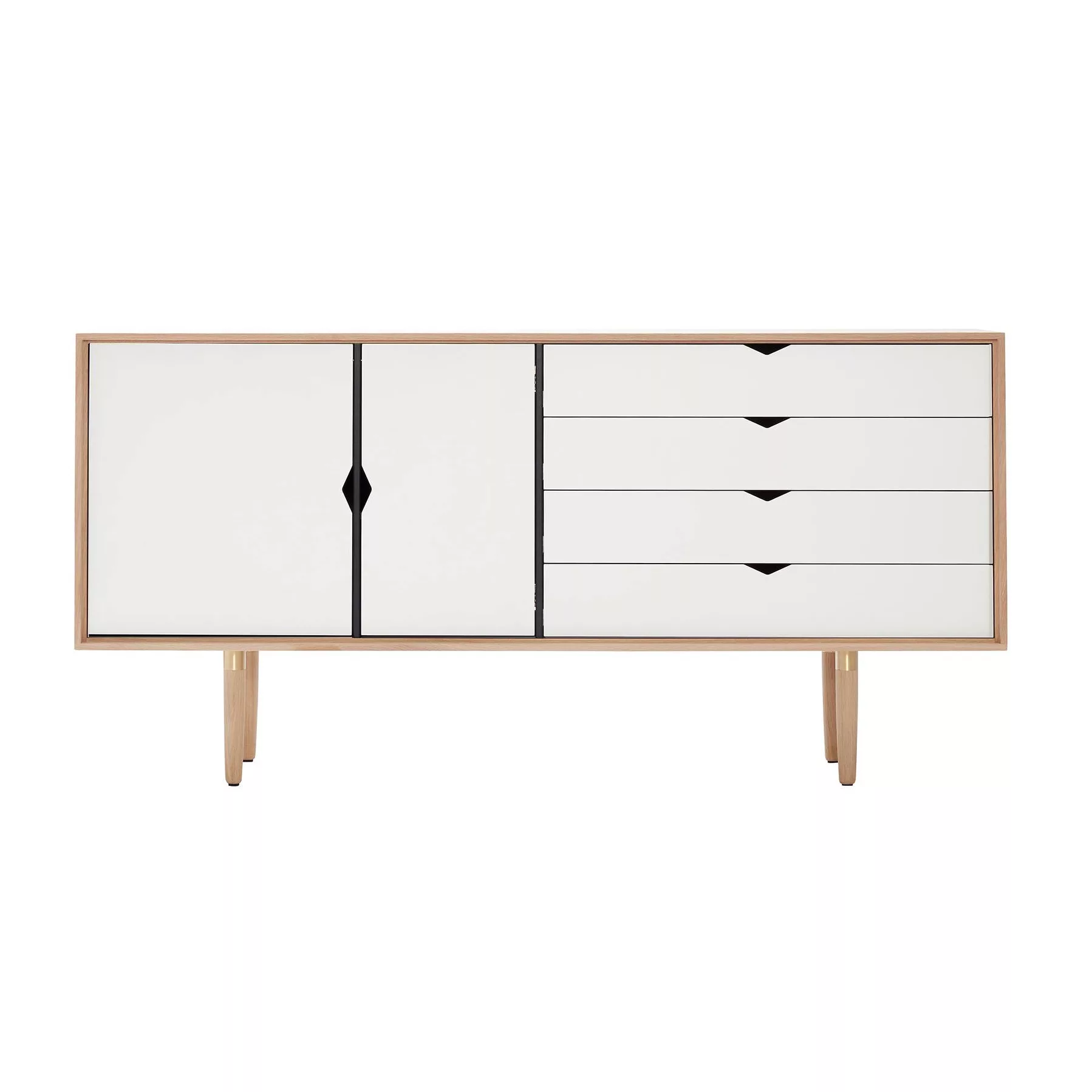 Andersen Furniture - S6 Sideboard Fronten weiß - eiche geseift/alpinoweiß/B günstig online kaufen