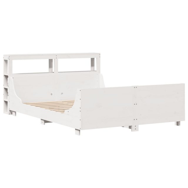 vidaXL Bett Massivholzbett ohne Matratze Weiß 135x190 cm Kiefernholz günstig online kaufen