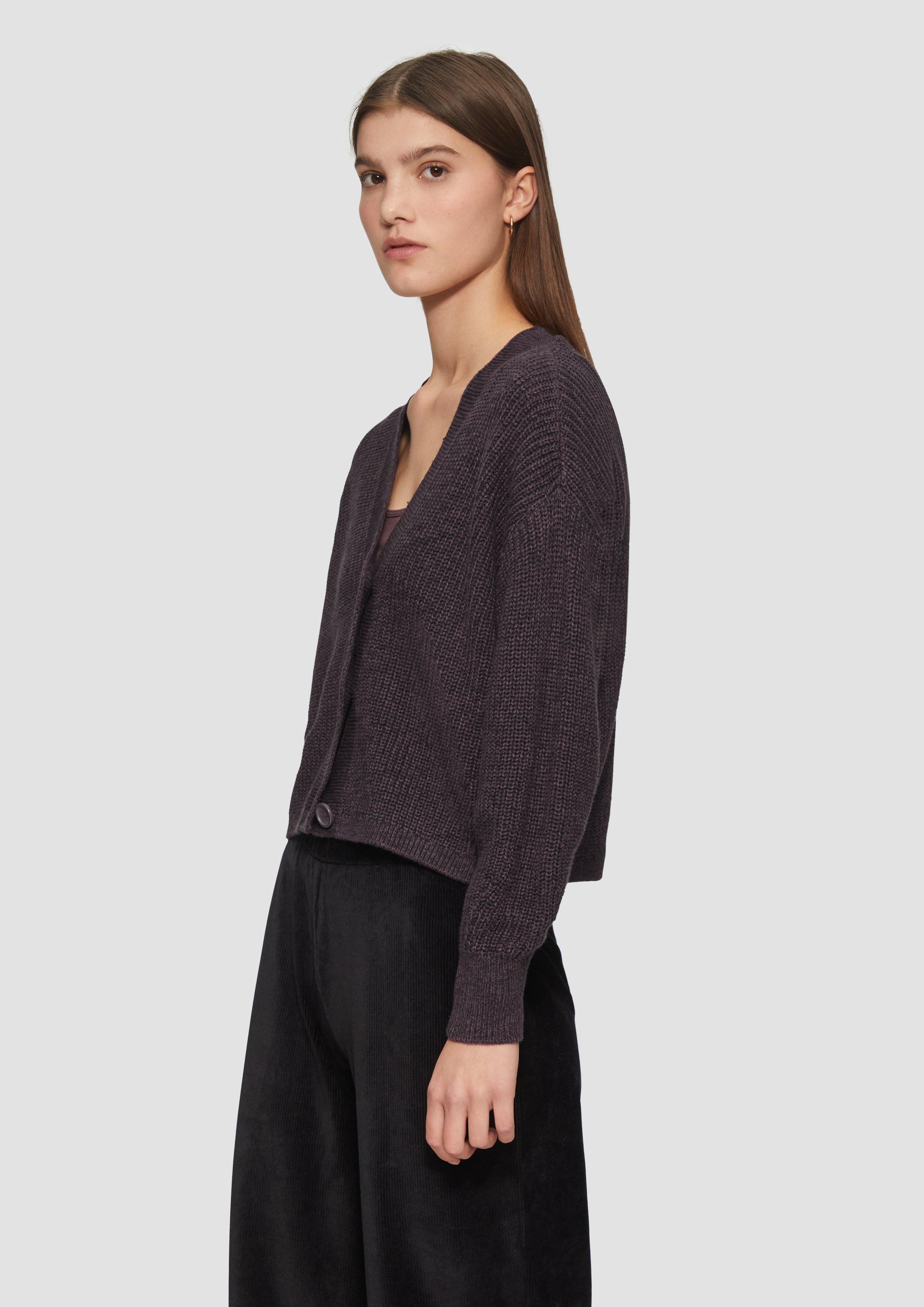 QS Funktionsjacke Kurze Strickjacke aus Baumwollmix günstig online kaufen