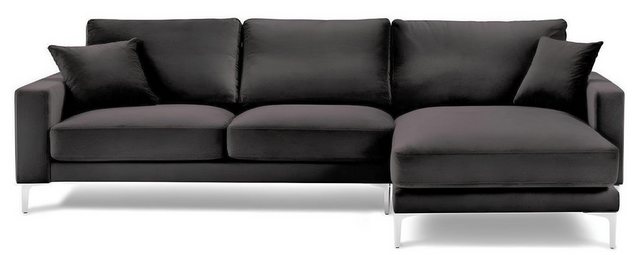 Xlmoebel Ecksofa Schwarzes Ecksofa italienischen Designs für das Wohnzimmer günstig online kaufen