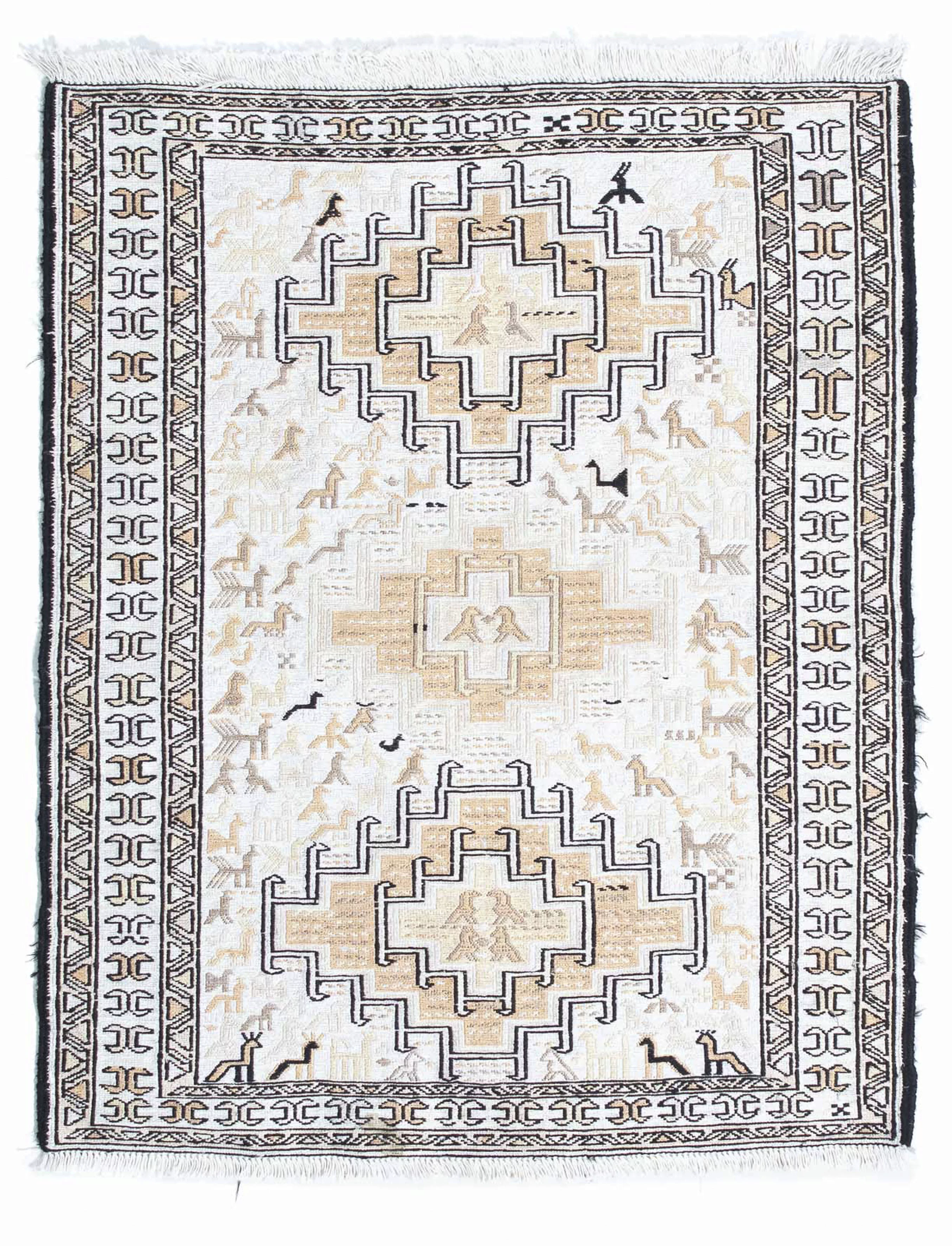 morgenland Wollteppich »Kelim - Oriental - 95 x 71 cm - beige«, rechteckig günstig online kaufen