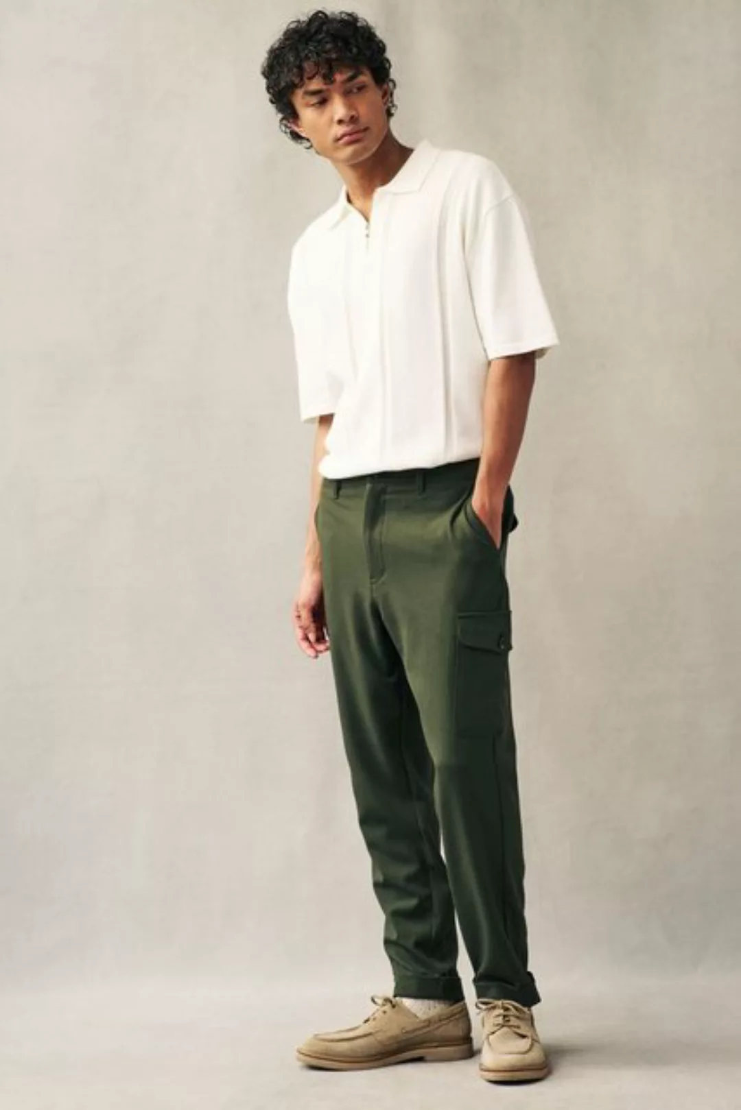 Next Poloshirt Regular Fit Strick-Poloshirt mit Streifen (1-tlg) günstig online kaufen