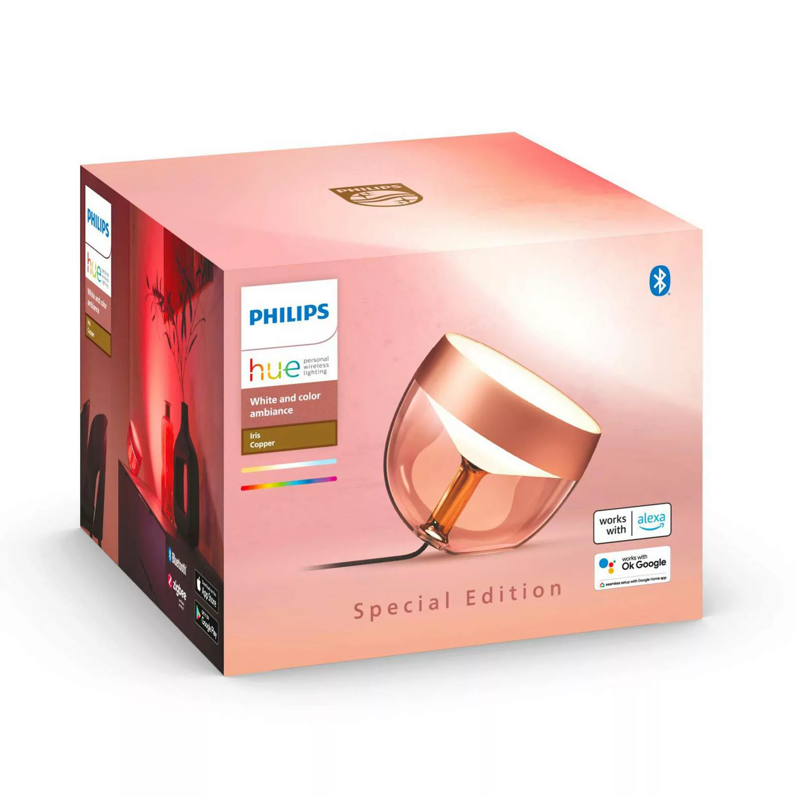 Philips Hue Iris WACA LED-Tischleuchte, kupfer günstig online kaufen