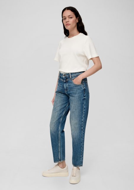 s.Oliver 7/8-Jeans Ankle-Jeans Mom / Relaxed Fit / High Rise / Tapered Leg günstig online kaufen