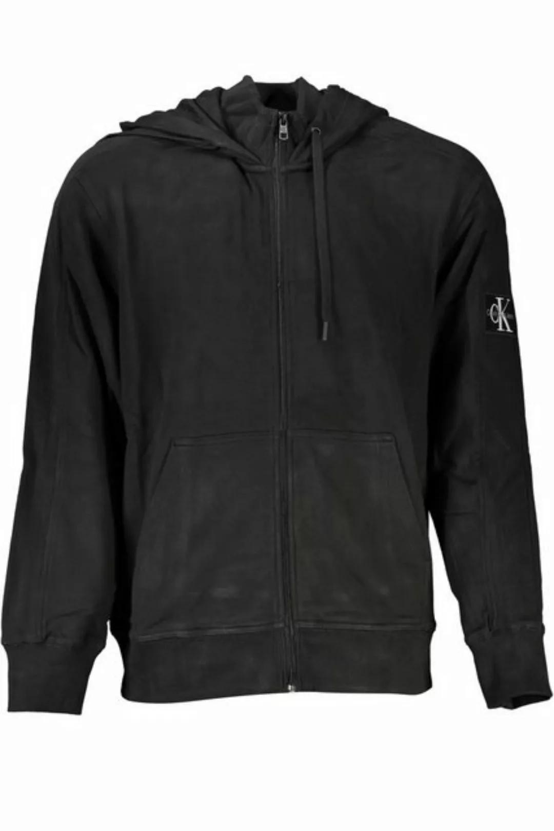 Calvin Klein Jeans Sweatshirt Herren-Sweatshirt mit Reißverschluss: Schwarz günstig online kaufen