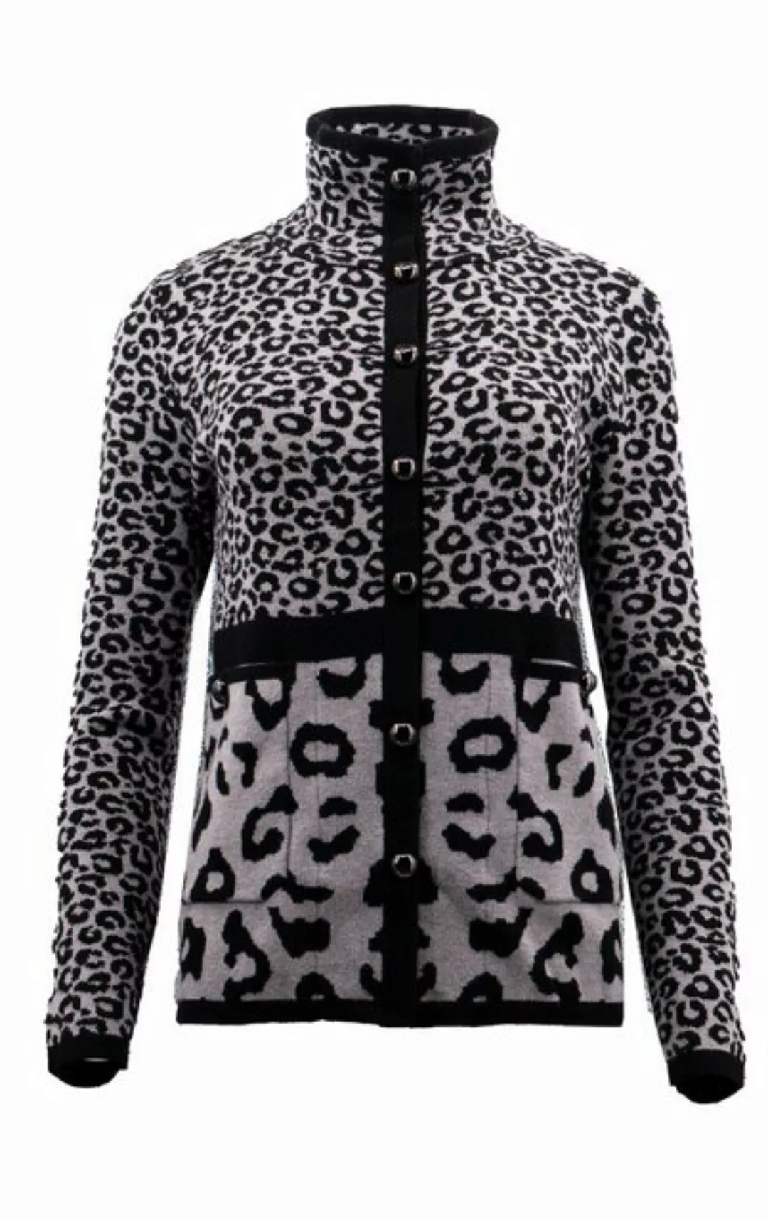 Passioni Cardigan mit größerem und kleinerem Leopard-Muster günstig online kaufen