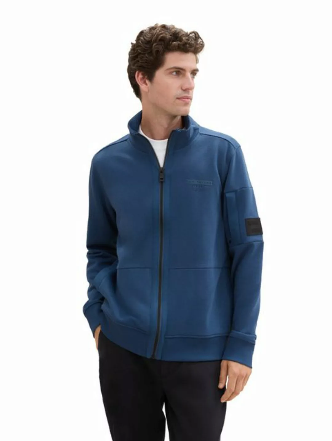 TOM TAILOR Rundhalspullover Sweatjacke mit Stehkragen günstig online kaufen