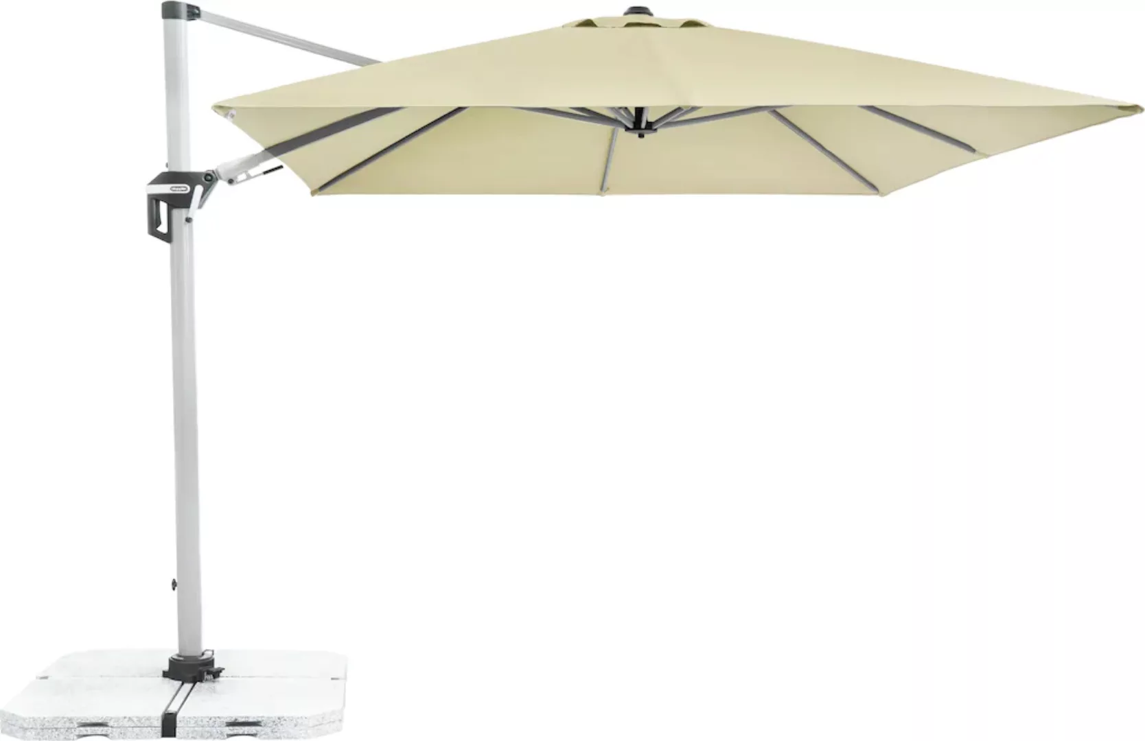 Doppler Ampelschirm Active II 260 cm x 350 cm Natur mit Kurbelmechanik günstig online kaufen