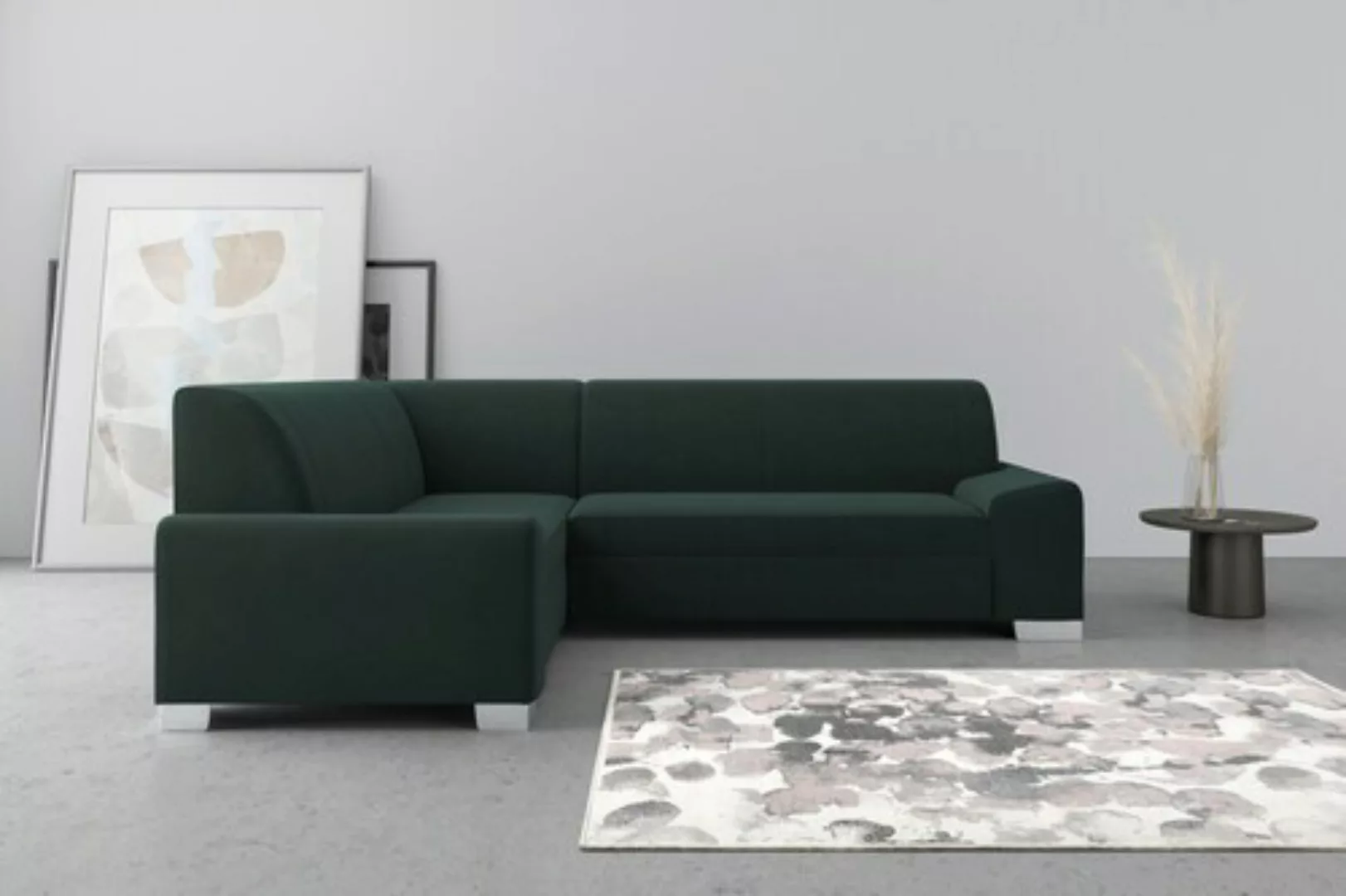 DOMO collection Ecksofa "Anzio L-Form", Wahlweise mit Bettfunktion und Fede günstig online kaufen