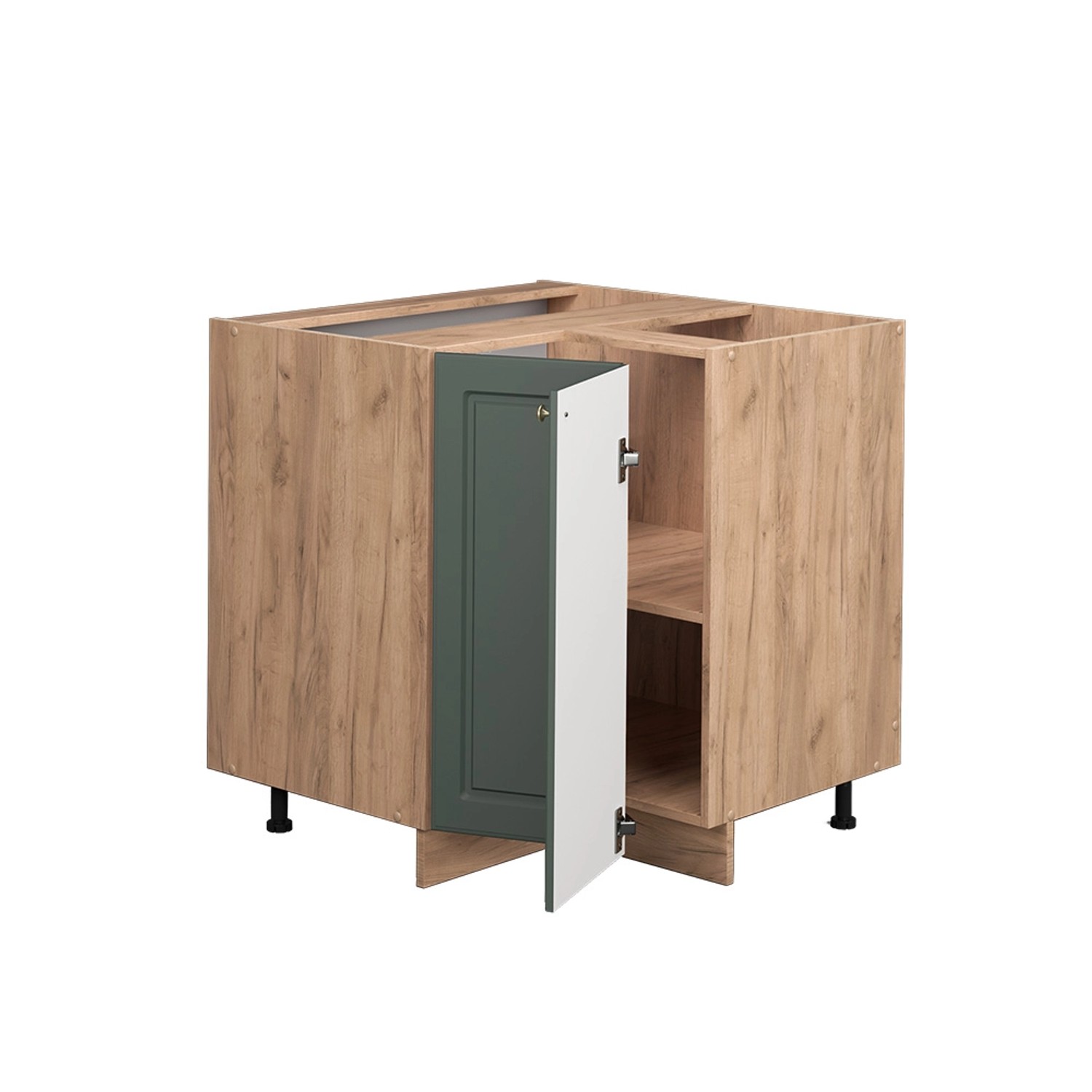Vicco Eckunterschrank Fame-Line, Grün-Gold Landhaus/Goldkraft Eiche, günstig online kaufen