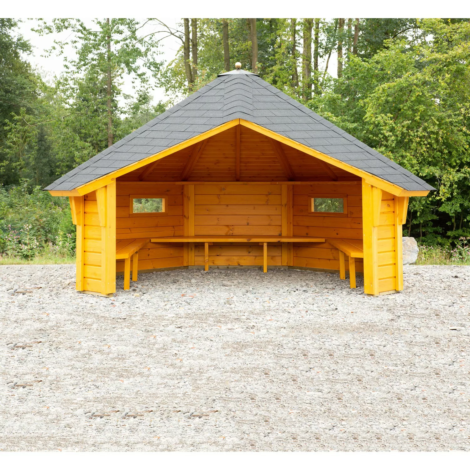 Wolff Finnhaus Holz-Gartenhaus Wetterschutzhütte BxT: 393 cm x 325 cm günstig online kaufen