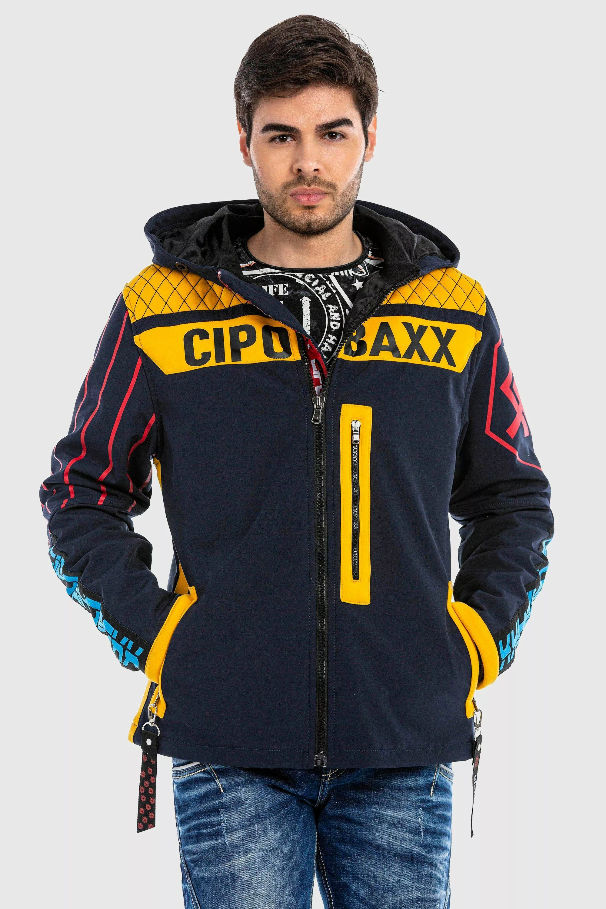 Cipo & Baxx Outdoorjacke "JACKET", mit Kapuze, im farbenfrohen Design günstig online kaufen